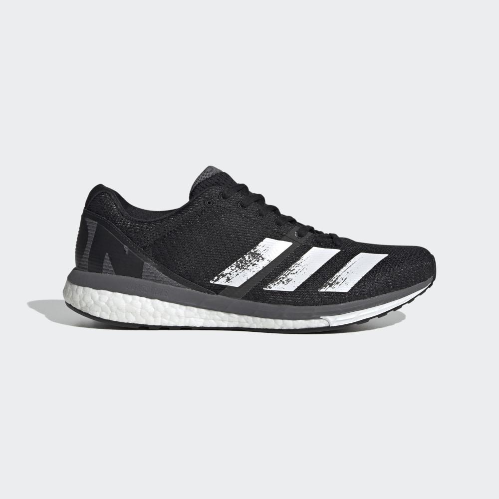 Adidas Men's Adizero Boston 8 Running Shoes Black/White/Grey Ireland EG7892